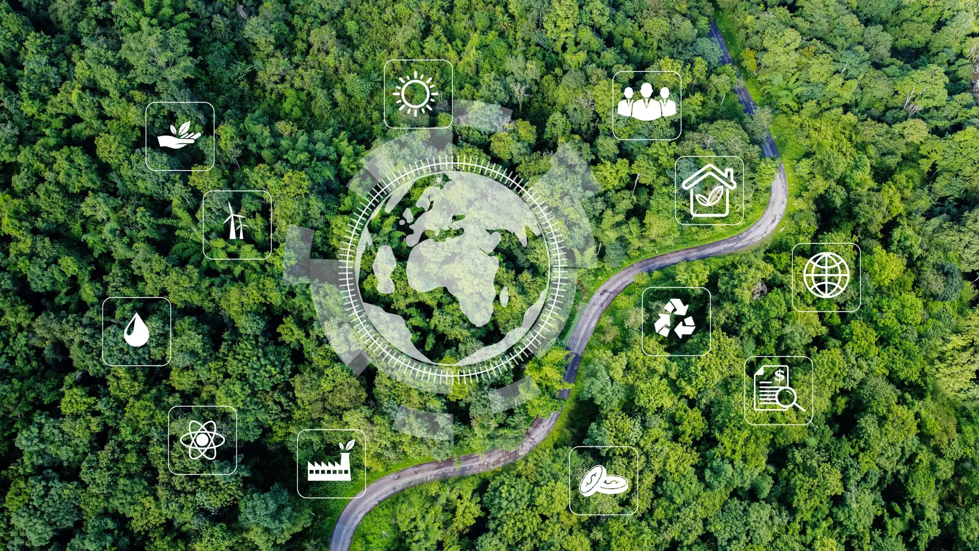 Environmental technology concept. sustainable ESG modernization