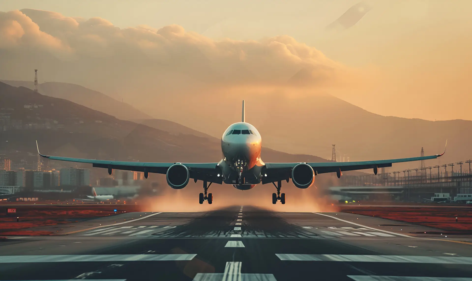Plane Taking Off from Airport