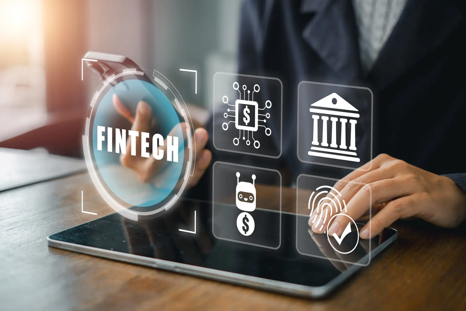 Explore the future of finance with this fintech concept image showcasing digital innovation and technology in the financial sector.